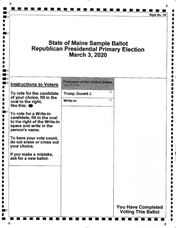 The presidential primary candidates appearing on Maine ballots March 3